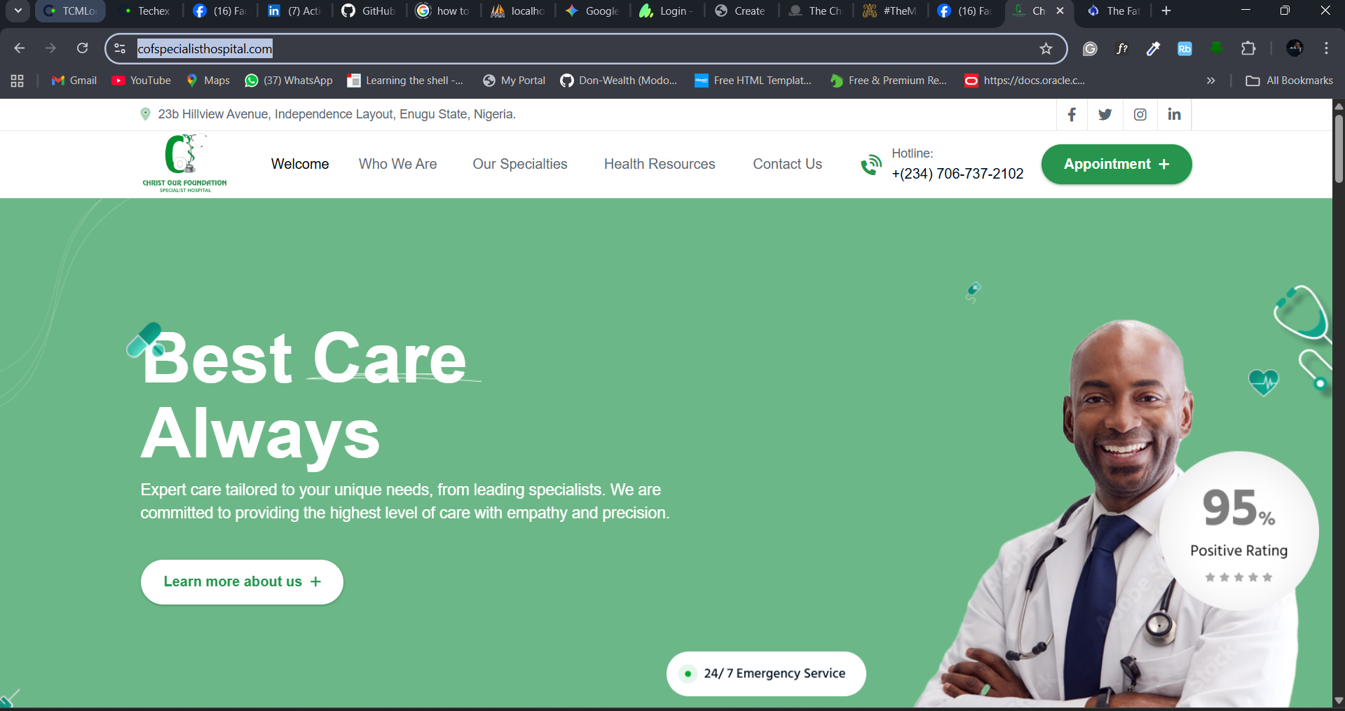 Hospital Website and Management Portal